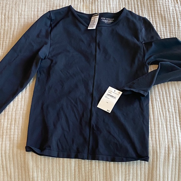 Good American Navy Long Sleeve Top - Picture 1 of 1
